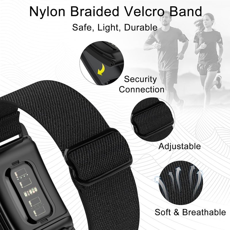 surundo Nylon Sport Band Compatible with Whoop Band 4.0 Strap Men Women with Bumper Case, Breathable Nylon Adjustable Waterproof Replacement Wristbands Straps for Whoop 4.0 - Image 2